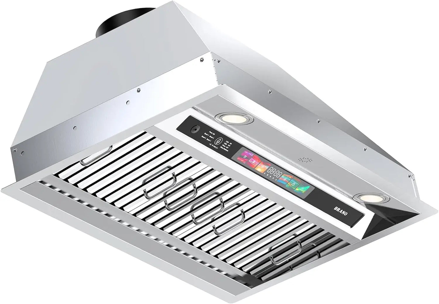30/36 Inch Insert Range Hood with Voice/Gesture/Touch Control, 900 CFM Built-in Kitchen Hood Vent with 4 Speed Exhaust Fan