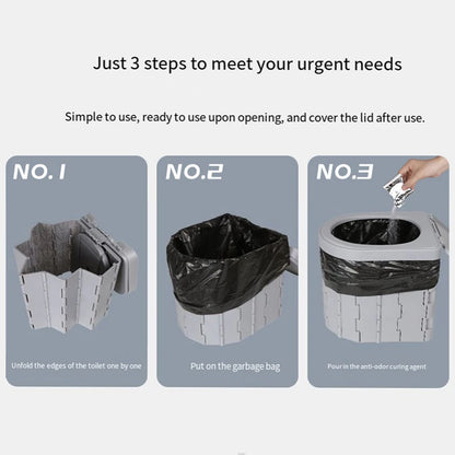 Outdoor Folding Toilet Portable Car Toilet Travel Self-driving Tour Camping Toilet Emergency Toilets for Adults Women Children