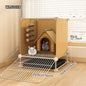 Small Animal Cage for Home Use, Space-Saving, with Toilet, Large Rabbit Cage, Sugar Glider and Squirrel Cage with Tray