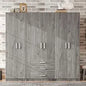 Large Wardrobe Closet 6 Doors, 70.9" W Wooden Wardrobe Cabinet with Big Drawers, Bedroom Armoire Dresser Wardrobe Clothes Organi