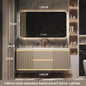 Luxury Bathroom Vanity Cabinets Set Modern Slate Single Double Basin Nordic Oak Storage Bathroom Drawer Slab Sink Mirror Cabinet