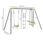 Metal Swing Set for Kids Outdoor, Heavy Duty Frame with Double Swings,  for Backyard Playground.