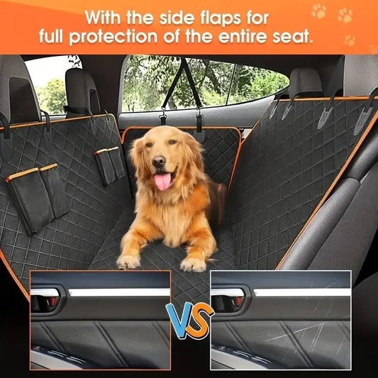 Dog Car Seat Cover for Pets 100% Waterproof Seat Cover Hammock Scratch Proof Nonslip Durable Soft Back Seat Cover for Cars Truck