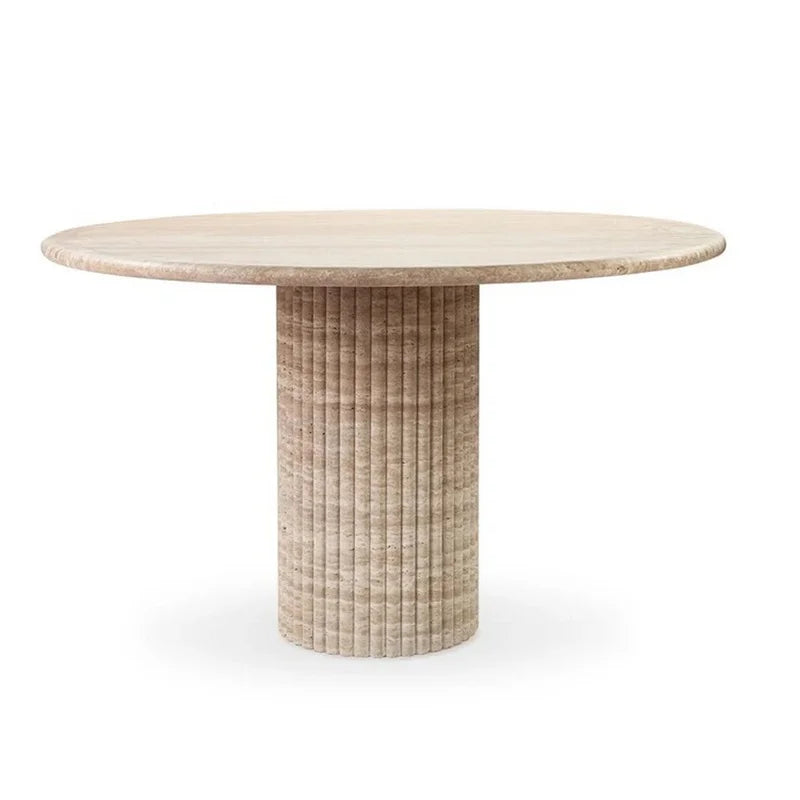90cm Round Marble Dining Table Set with 6 Chairs for 4 Seater Dining Room