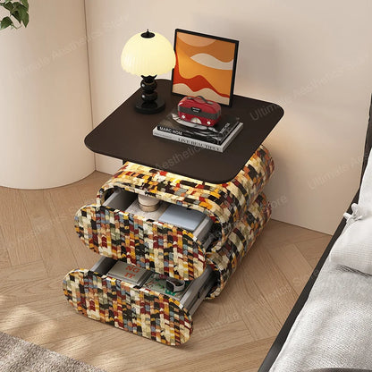 Cream Style Bedside Tables Delicacy Creative Drawers Storage Night Table Light Luxury Muebles Para Dormitorio Bedroom Furniture