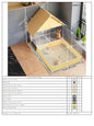 Rabbit Cage, Indoor Rabbit Cage for Home Use, Anti-Urination, Large Pet Enclosure, Double-Layer Small Pet New Type House