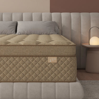 12"14" Gel Memory Foam Hybrid Pocket Spring Mattress Twin Full Queen King Bed Mattress In A Box, Medium Firm Motion Isolation