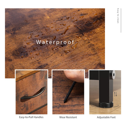 Dresser For Bedroom With 9 Fabric Storage Drawer Wardrobe Tall Chest Organizer Closet Adult Kids Clothes Cabinet Furniture