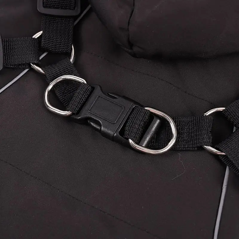 Winter Pet Dog Jacket With Harness Warm Dog Clothes Waterproof Hooded Coat for Small Medium Dogs