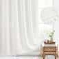 Nordic Jacquard Linen Shower Curtain with Tassels Waterproof Bath Curtains with Hooks for Bathroom Bathtub Bathing Cover