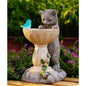 Solar Cat Statues for Bird Bath: Outdoor Sculptures