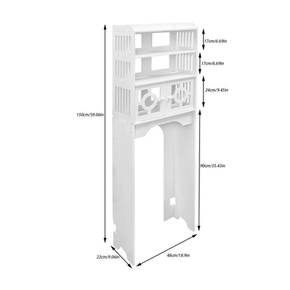 Bathroom Floor Cabinet 4 Tier Over The Toilet Storage Cabinet Bathroom Organizer 48x23x150cm