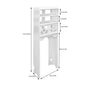 Bathroom Floor Cabinet 4 Tier Over The Toilet Storage Cabinet Bathroom Organizer 48x23x150cm