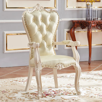 European Solid Wood Dining Chair Princess Lazy Throne Luxury Lounge Chair Fashion Butterfly Ergonomic Muebles Entrance Furniture
