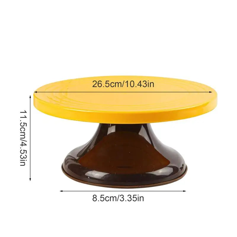 10Inch Pastry Turntable Cake Stand ABS Pastry Rotating Tray Decorating Supplies