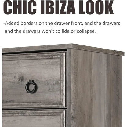 Modern 6 Drawer Chests of Drawers,, 44.33" Tall