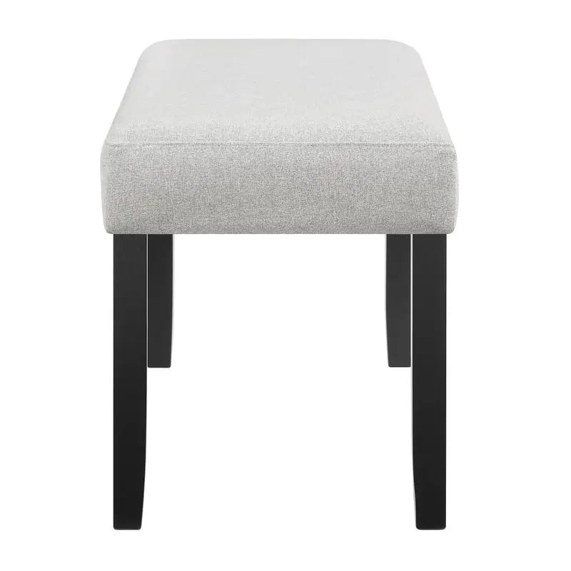 6-Pc Dining Set, White Rectangular Marble Tabletop, Dark Finish Base, Upholstered Chairs & Bench, Soft table