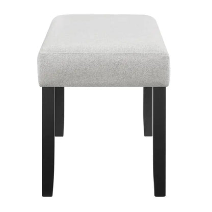 6-Pc Dining Set, White Rectangular Marble Tabletop, Dark Finish Base, Upholstered Chairs & Bench, Soft table