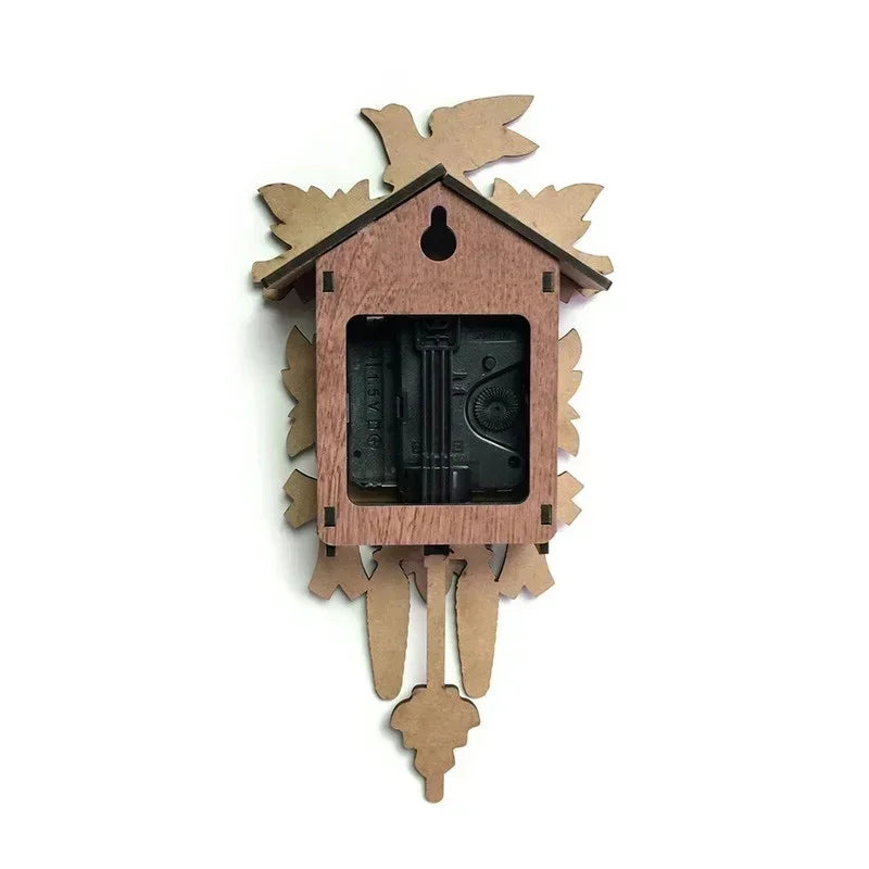 Wooden Hanging Wall Clock Bird Alarm Clock Cuckoo Clocks For Home Kid's Room Decoration Quartz Watch Decorative Home Decor