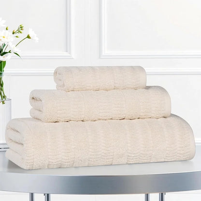 Medium Weight Cotton Blend Towels Quick Dry Ultra-Soft Bath Hand Face Towels Spa Essentials Eco-Friendly Absorbent Towels