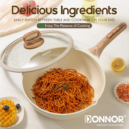 Ceramic Cookware Sets Pots and Pans Set Nonstick  Induction Cookware Kitchen Cooking Set with Frying Pans Set