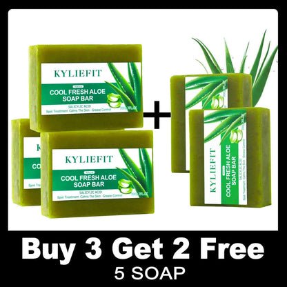 Aloe Vera Whitening Soap, Remove Acne, Pimples, Skin Radiant, Improve Skin Luster, Vegan Bath Wash for Women Men