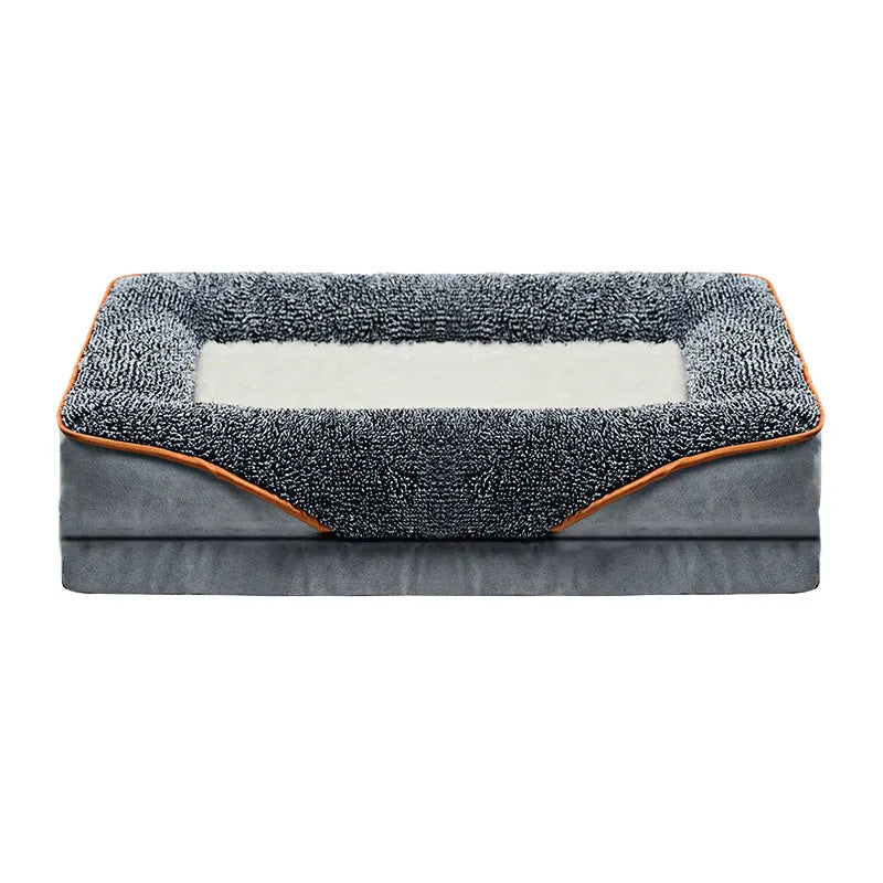 An oversized dog bed removable washable for all seasons, pet bed sofa, comfortable and soft cat sofa bed with raised edges,