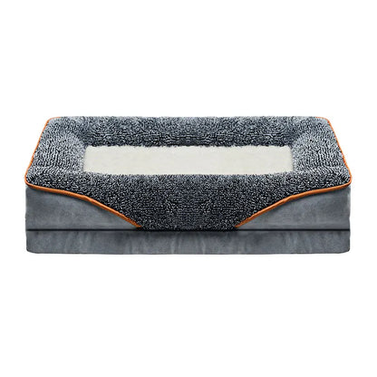 An oversized dog bed removable washable for all seasons, pet bed sofa, comfortable and soft cat sofa bed with raised edges,