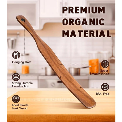 Reach the bottom of the jar, natural high moisture proof teak, kitchen tools, non-stick cookware wooden kitchen utensils