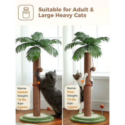 32 Cactus Cat Tree For Indoor Cats, Small Cat Tower Cat Condo With Sisal ching Ramp, Cozy HammockCat ching Post, 33 T