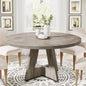 Round Dining Table for 4, 47 Inch Farmhouse Kitchen Table Small Dinner Table Kitchen Dinning Table for Dining Room