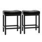 Bar Stools Saddle-Style Pu Leather Upholstered Chair Counter Height Bar Stools with Metal Base Saddle Stools For Kitchen