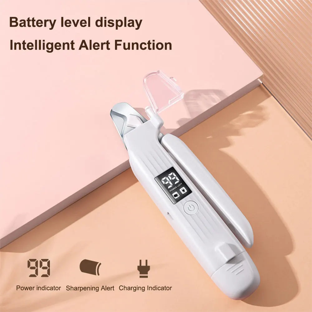 2 in 1 Electric Pet Nail Trimmer Quiet and Low Vibration Pet Toenail Clippers with LED Lights for Small Medium Large Dogs/Cats