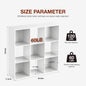 9 Cube Storage Organizer Wooden Shelf Bookcase Open Bookshelf for Living Room and Home Office Display