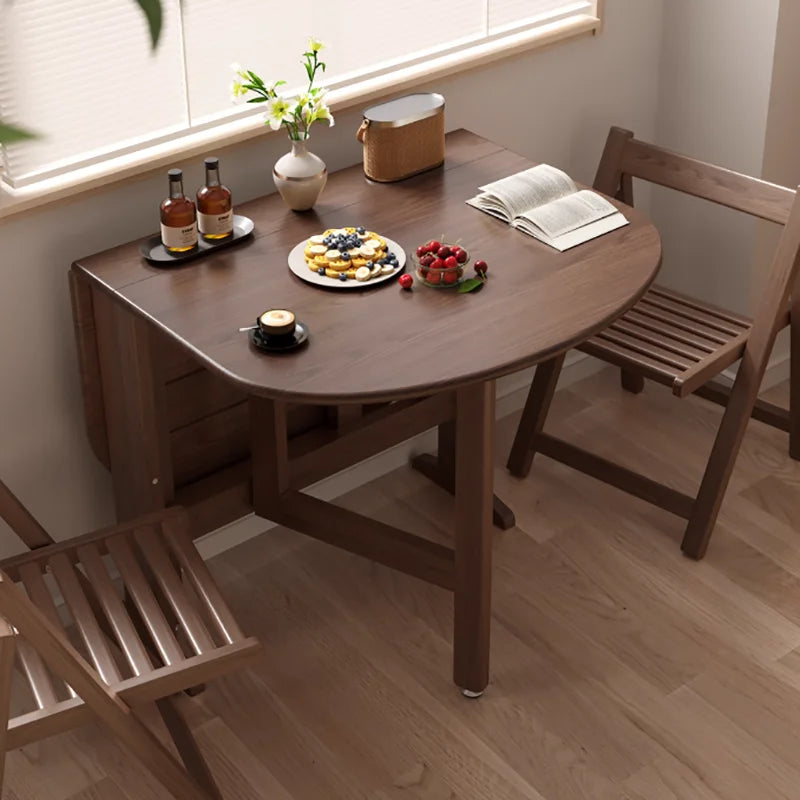 Dark Folding Dining Tables Slim Provincial Chic Modern Dining Tables Retro Mid Century Mesa Comedor Plegables Furniture For Home