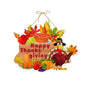 Thanksgiving Front Door Welcome Sign Turkey Pumpkin Car Hanging Decor Harvest Paper Wreath for Home Party Celebration