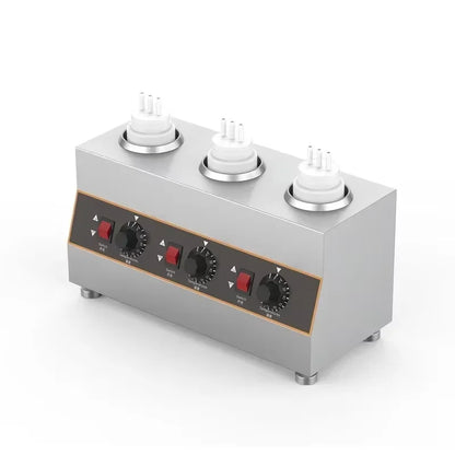 1 2 3 Bottles Electric Sauce Chocolate Warmer Machine Heating Cheese Fruit Jam Warming Machine Dispenser Melter 220V/110V