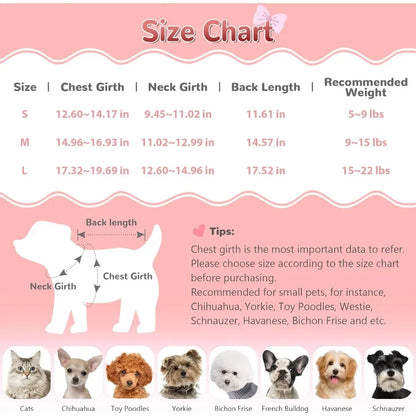 Bowknot Pet Sweater Dress for Small Pets Girl Stretchy Pet Sweaters Pullover Coats Fall Winter Warm Dog Turtleneck Sweater Red