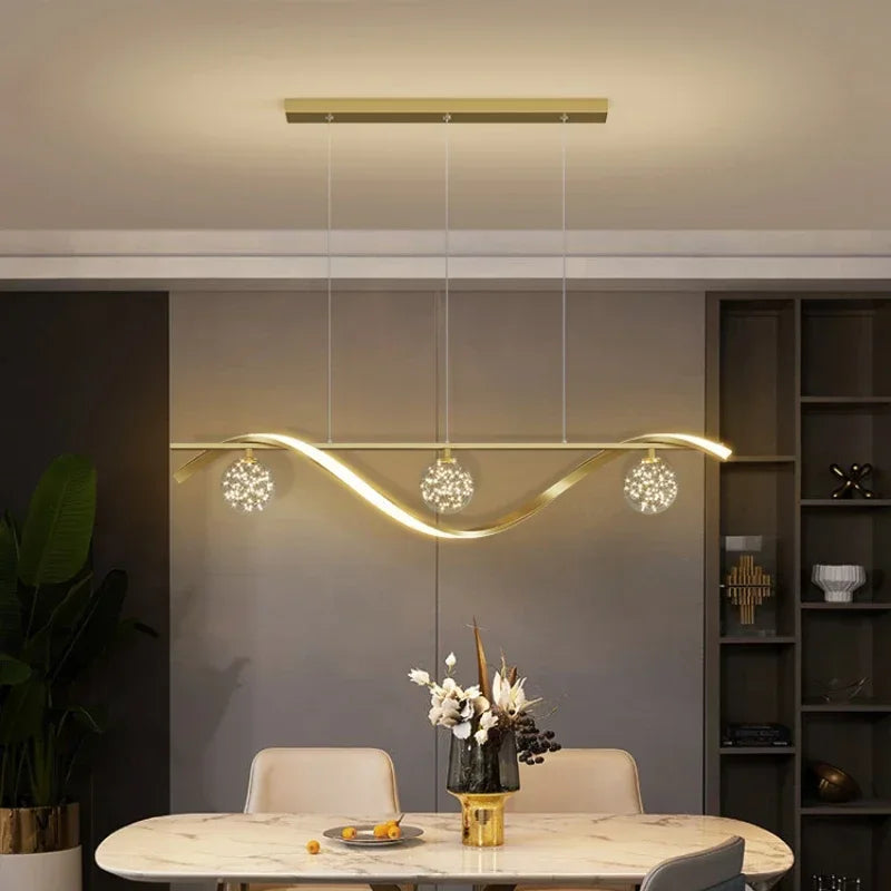 2025 New Creative Sky Star Chandelier Living Room Dining Room Glass Ball Kitchen Light Home Decoration Light