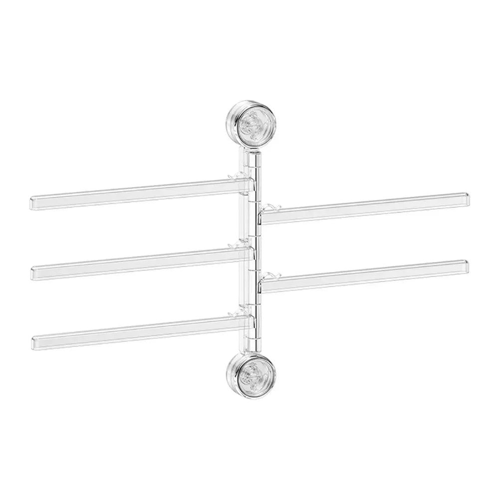 Bathroom Towel Pole Non Perforated Wall Mounted Suction Cup Storage Rack Bathroom Multi Pole Rotating Towel Storage Rack