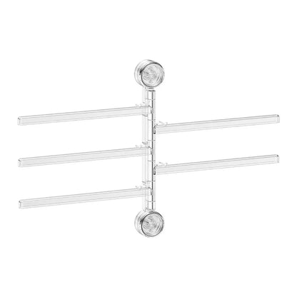 Bathroom Towel Pole Non Perforated Wall Mounted Suction Cup Storage Rack Bathroom Multi Pole Rotating Towel Storage Rack
