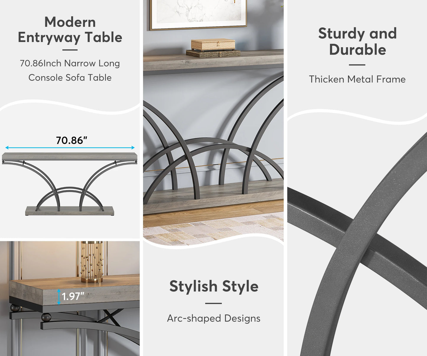 Tribesigns 70.9 Inch Extra Long Console Table for Entryway