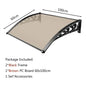 Door Window Awning Big Size PC Board Cover Outdoor Patio Canopy Sun Shelter Window Eaves Rain Cover Awning Aluminum Pergola
