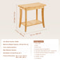 Bamboo Shower Bench 19.1x11.3x18.3 in Waterproof Shower Stool Chair with Storage Shelf 330lbs Load Capacity Spa Seat