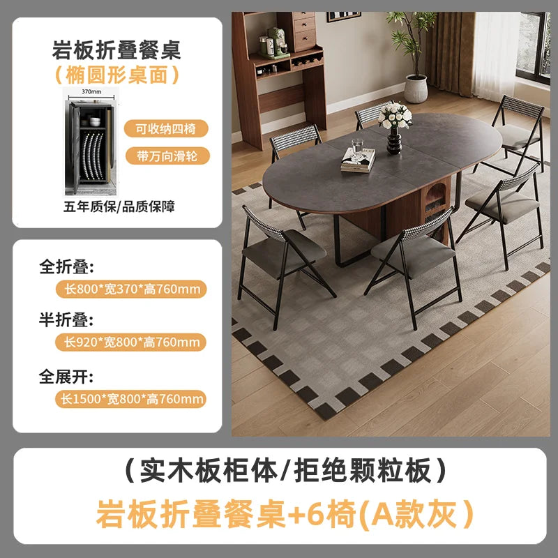 Foldable Wabi Sabi Dining Tables Mid Century Space Saving Design Waterproof Dining Tables Unique Retro Столы Обеденные Furniture