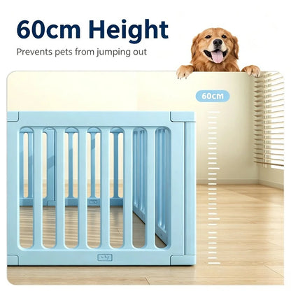 DIY Puppy Playpen Adjustable Plastic Dog Play Fence Safety Door Indoor Dogs Fences Portable Small Medium Dogs Pet Cage Enclosure