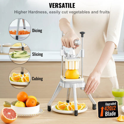 Vegetable Fruit Dicer Cutter Potato Slicer Chopper 4 Blades & Tray Manual Cutting Machine home appliance