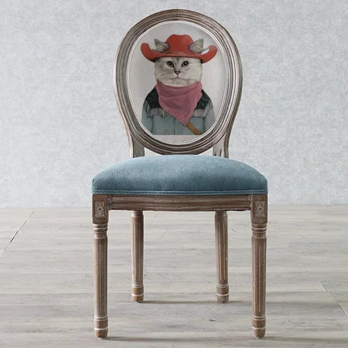 European Retro Dining Chairs Restaurant Old Solid Wood Stool Furniture Diffuse Cafe Hotel New Chinese Designer Fashion Chair