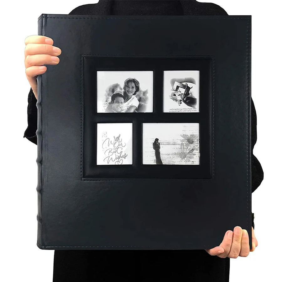 Photo Album 500 Pockets Photo, Extra Large Capacity Family Wedding Picture Albums Holds 4X6in Horizontal and Vertical Photos