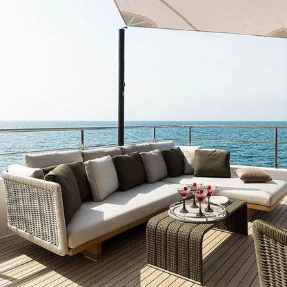 Nordic Wood Garden Furniture Sets Corner Relaxing Modern Luxury Garden Table Center Lounge Camping Designer Mesa Home Furniture